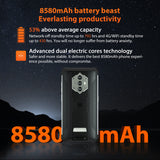 Blackview BV6600E Rugged Smartphones with 8580mAh Battery, Android 11 Waterproof Phone 4+32GB/SD 128GB, 13MP+5MP Camera, 4G
