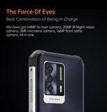 OUKITEL WP17 Night IP68 Waterproof NFC Phone,8GB+128GB 8300mAh Battery Android11 Dual 4G Global Bands Cell Phone,6.78 FHD+ Rugged Smartphone Unlocked