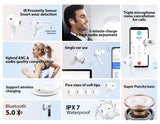 Blackview AirBuds 5 Pro TWS Bluetooth Headset Hybrid Active Noise Reduction Earphones Wireless Charge IPX7 Waterproof Earphone