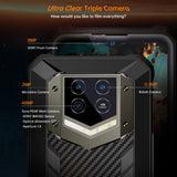 Oukitel WP15 5G Rugged Mobile phone 8GB RAM 128GB ROM 6.51" big screen 15600mah big battery NFC GPS cellphone