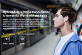 Blackview AirBuds 5 Pro TWS Bluetooth Headset Hybrid Active Noise Reduction Earphones Wireless Charge IPX7 Waterproof Earphone