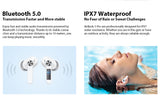 Blackview AirBuds 5 Pro TWS Bluetooth Headset Hybrid Active Noise Reduction Earphones Wireless Charge IPX7 Waterproof Earphone
