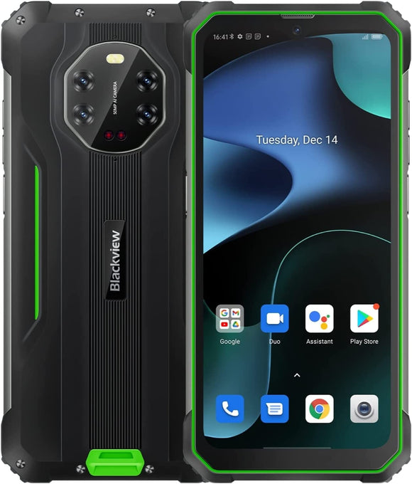 Blackview BV8800 Rugged SmartPhone IR Night Vision Camera 8GB+128GB Triple Back Cameras IP68/IP69K/MIL-STD-810G 8380mAh 6.58 inch Android 11.0 MTK6781 Helio G96 Octa Core up to 2.05GHz