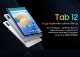 Blackview Tab 12 Tablet PC, 10.1 inch FHD+, Android 11, Octa-core, 4GB RAM 64GB ROM/1TB Micro SD, 6580mAh Battery, 5MP + 13 MP Rear Camera, 4G LTE Dual SIM, Face ID, WIFI